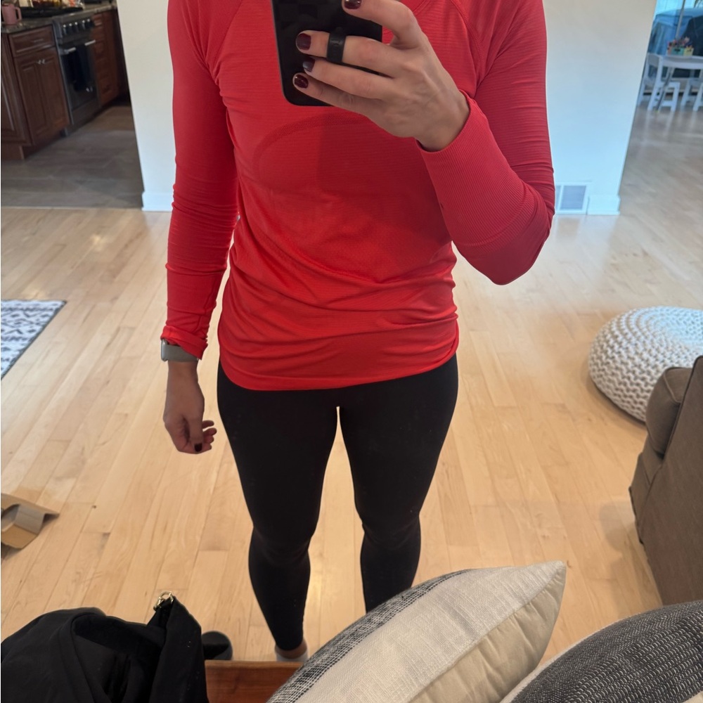 Lululemon Women's Red Long Sleeve Top